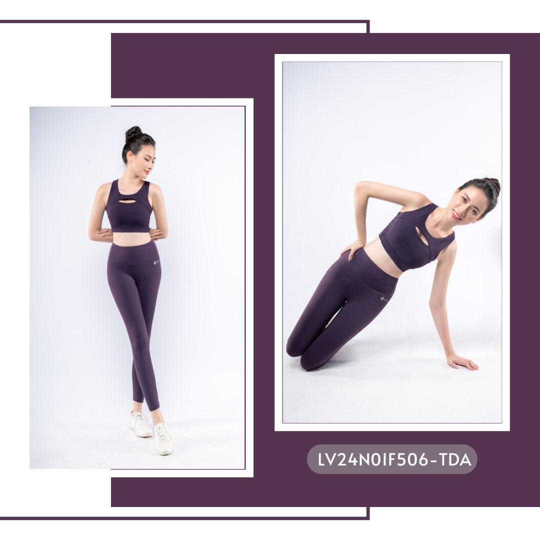 Mô tả Bộ Tập Yoga Nữ LV24N01F506 Áo Bra Đệm Rời & Quần Legging Cạp Cao Co Giãn, Elaine Bộ Tập Gym Nữ - 4