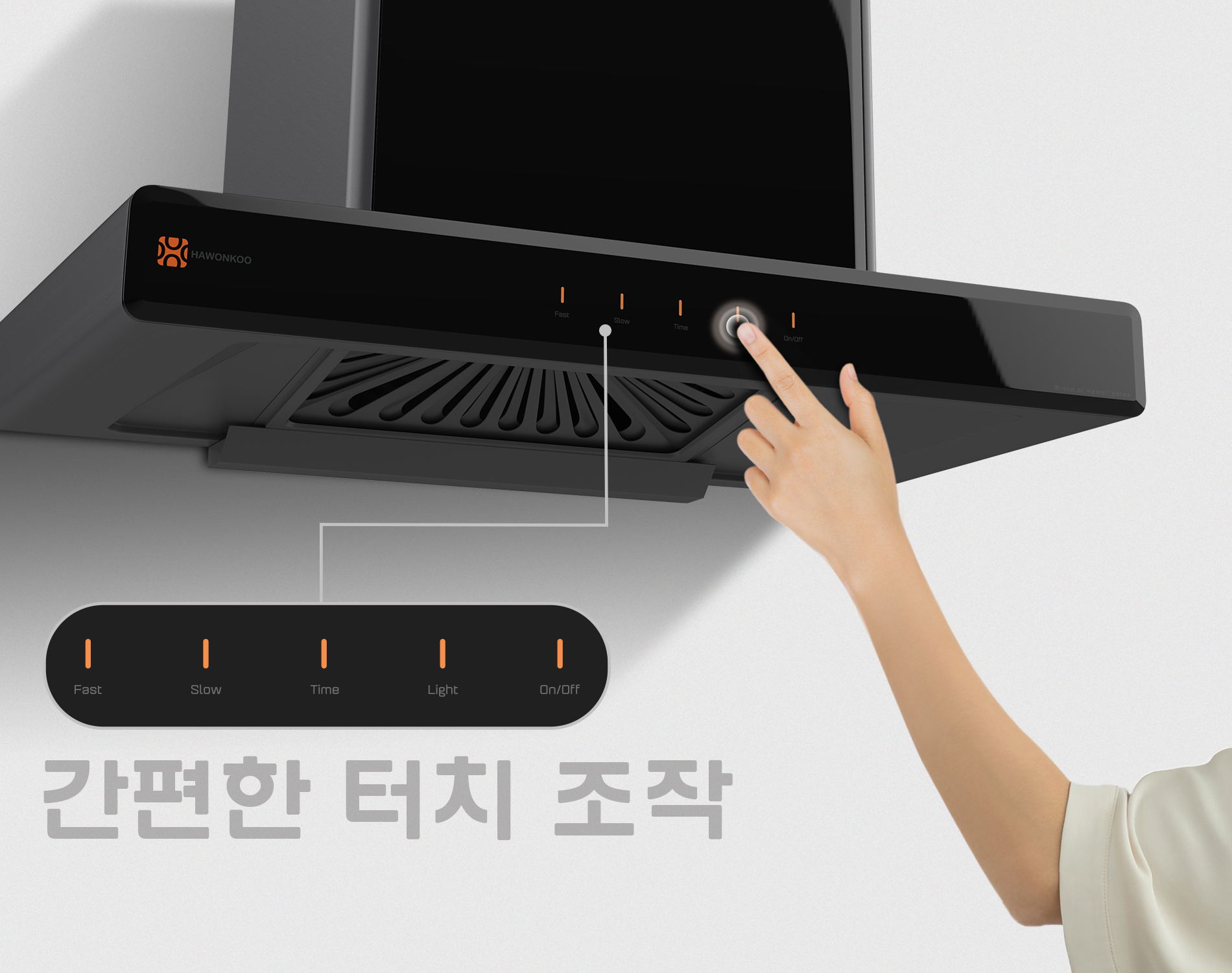 Máy hút mùi HAWONKOO HRH-702 1200m3/h Tự tắt sau 1 phút Hàng Chính Hãng Bảo Hành 24 Tháng - Thương hiệu Hàn Quốc