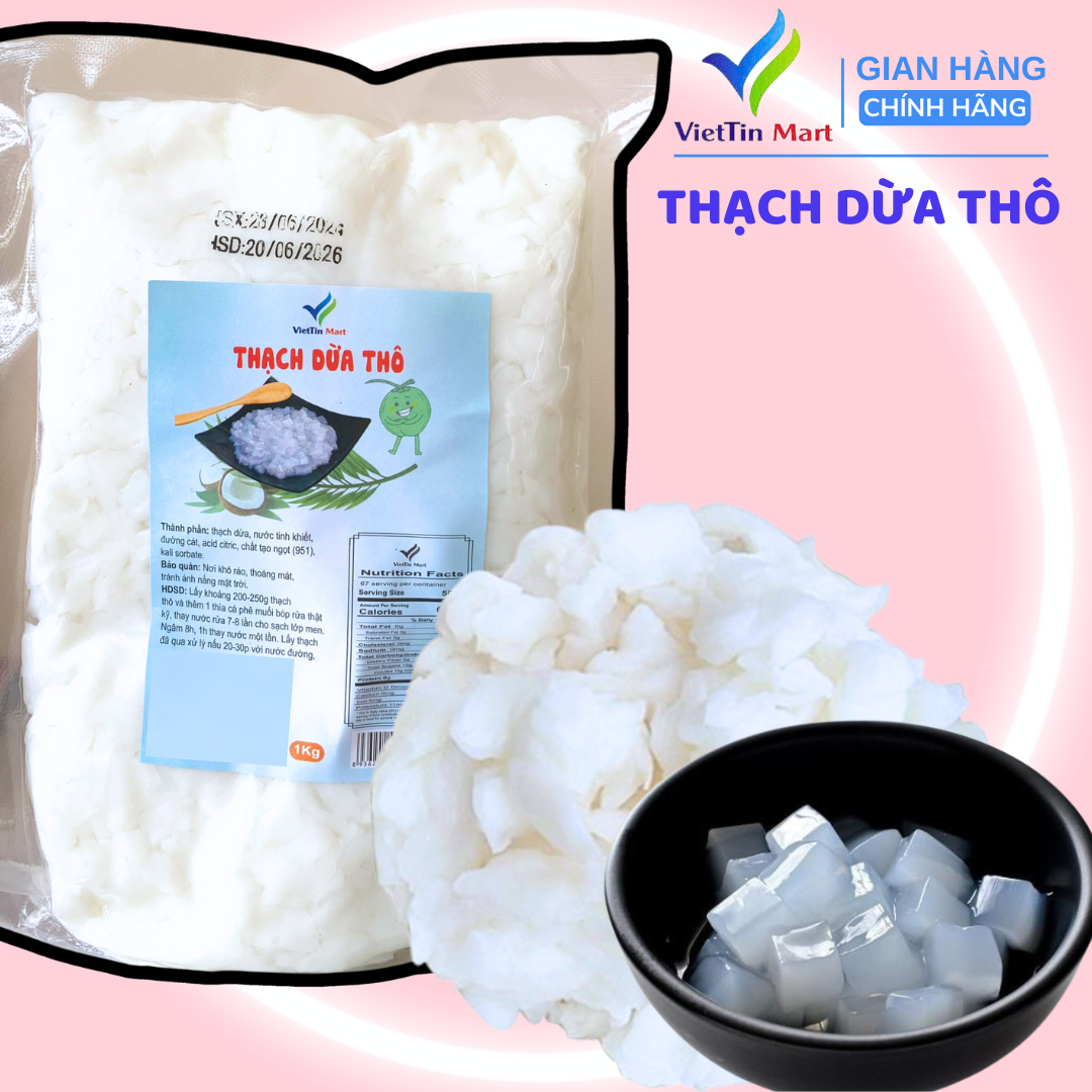 Thạch Dừa Thô 500g VietTin Mart (Tặng kèm hương liệu) | Shopee Việt Nam