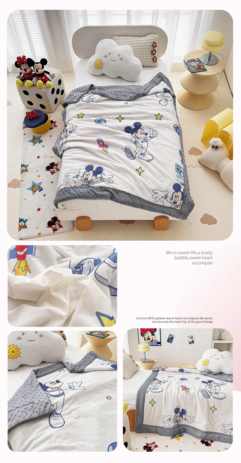 Mô tả Chăn vải Lụa hạt đậu 3D Chăn Disney cho bé 2 mặt siêu mềm mịn KT 110*150 cm cho bé - 7