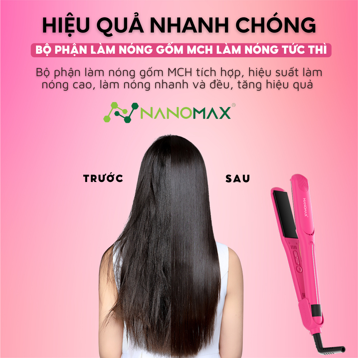 Máy Uốn Duỗi Tóc Nanomax MD-V020 - Dễ sử dụng