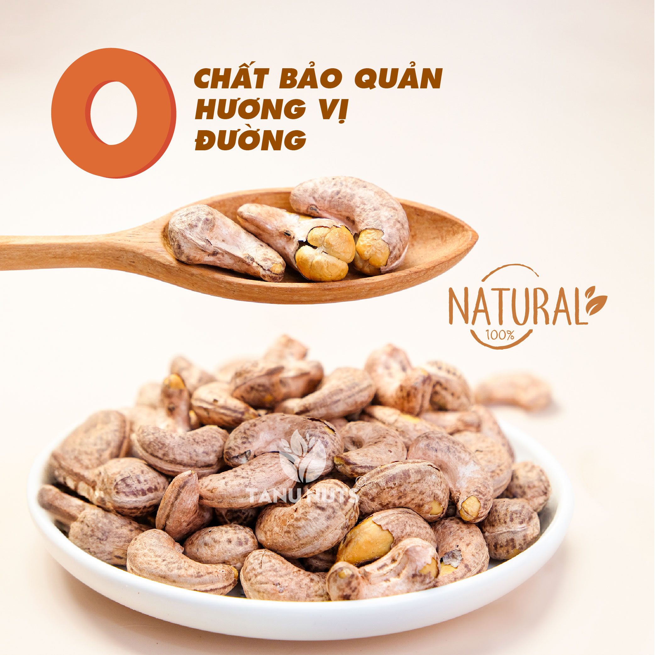Hạt điều rang muối nguyên hạt TANU NUTS size lớn A180 giàu dinh dưỡng ...