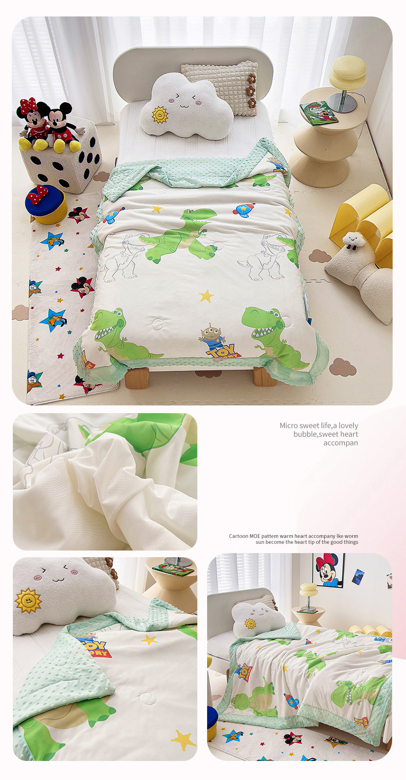 Mô tả Chăn vải Lụa hạt đậu 3D Chăn Disney cho bé 2 mặt siêu mềm mịn KT 110*150 cm cho bé - 2