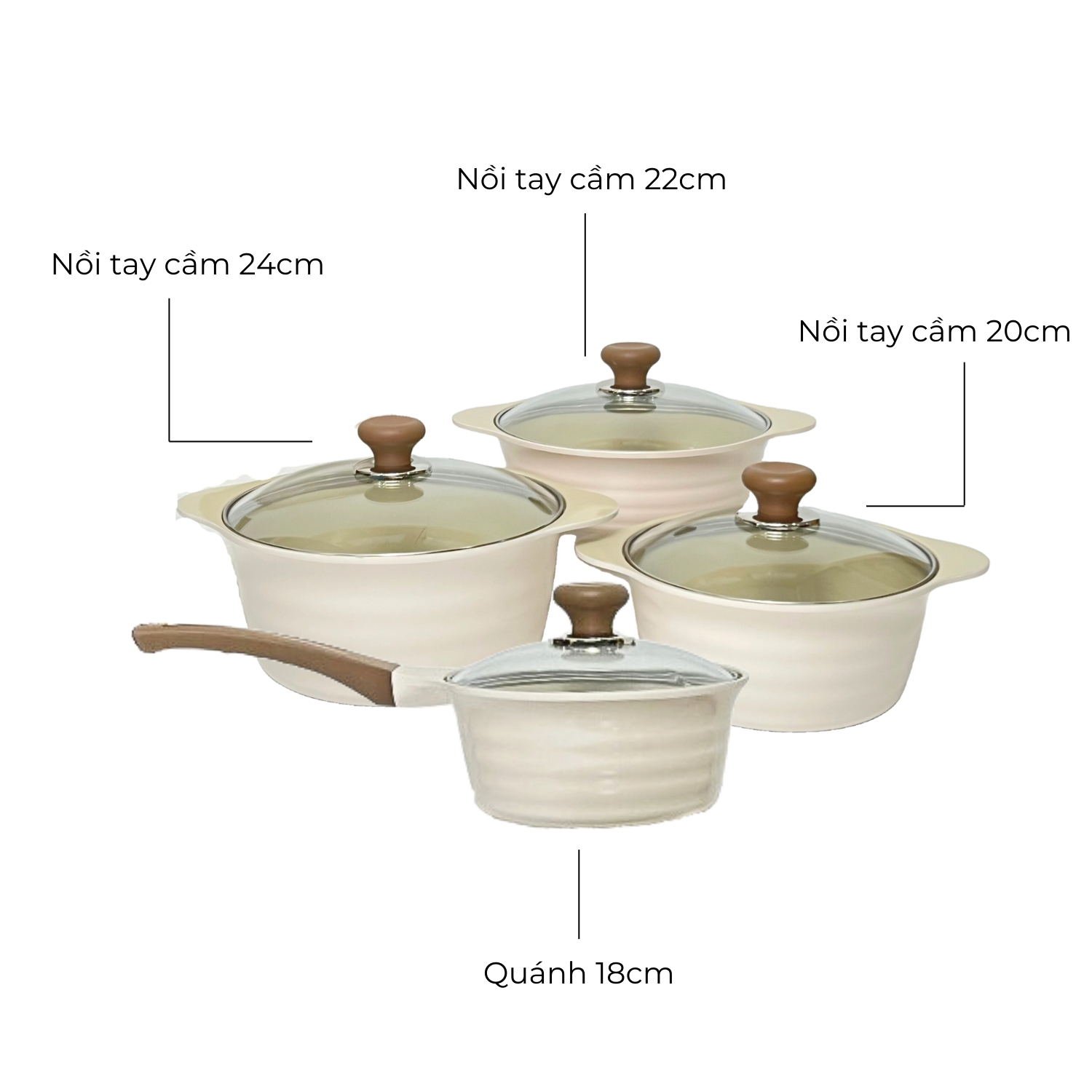 Mô tả Bộ Nồi Chảo Cao Cấp Đáy Từ Ecoramic (Bộ 3 - 4 - 5) - 2