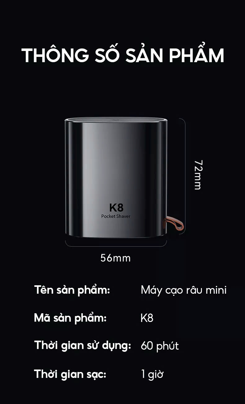 Máy cạo râu ENCHEN K8 | Thiết kế du lịch nhỏ gọn - Đầu cạo nổi 2D từ ...