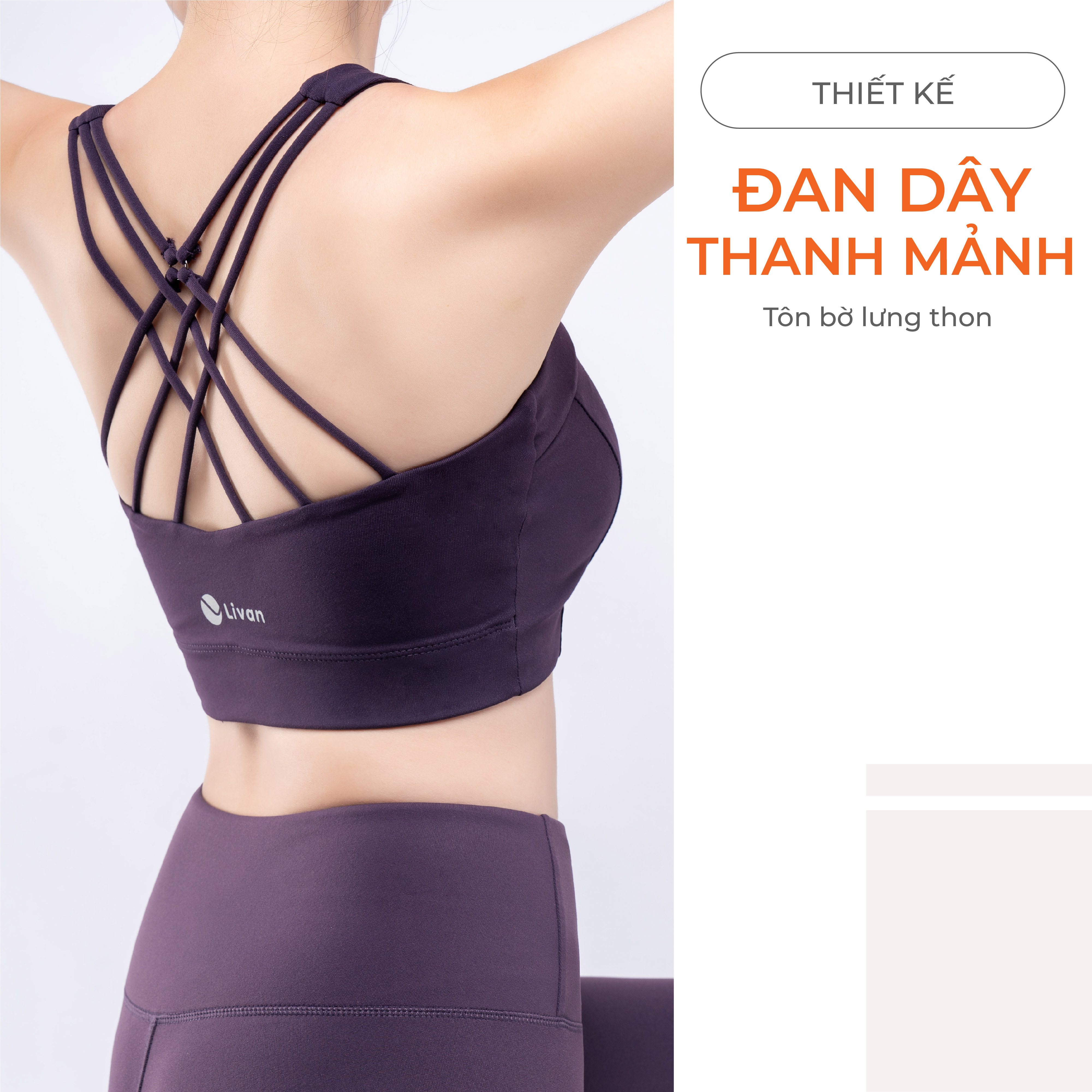 Mô tả Bộ Tập Yoga Nữ LV24N01F506 Áo Bra Đệm Rời & Quần Legging Cạp Cao Co Giãn, Elaine Bộ Tập Gym Nữ - 6