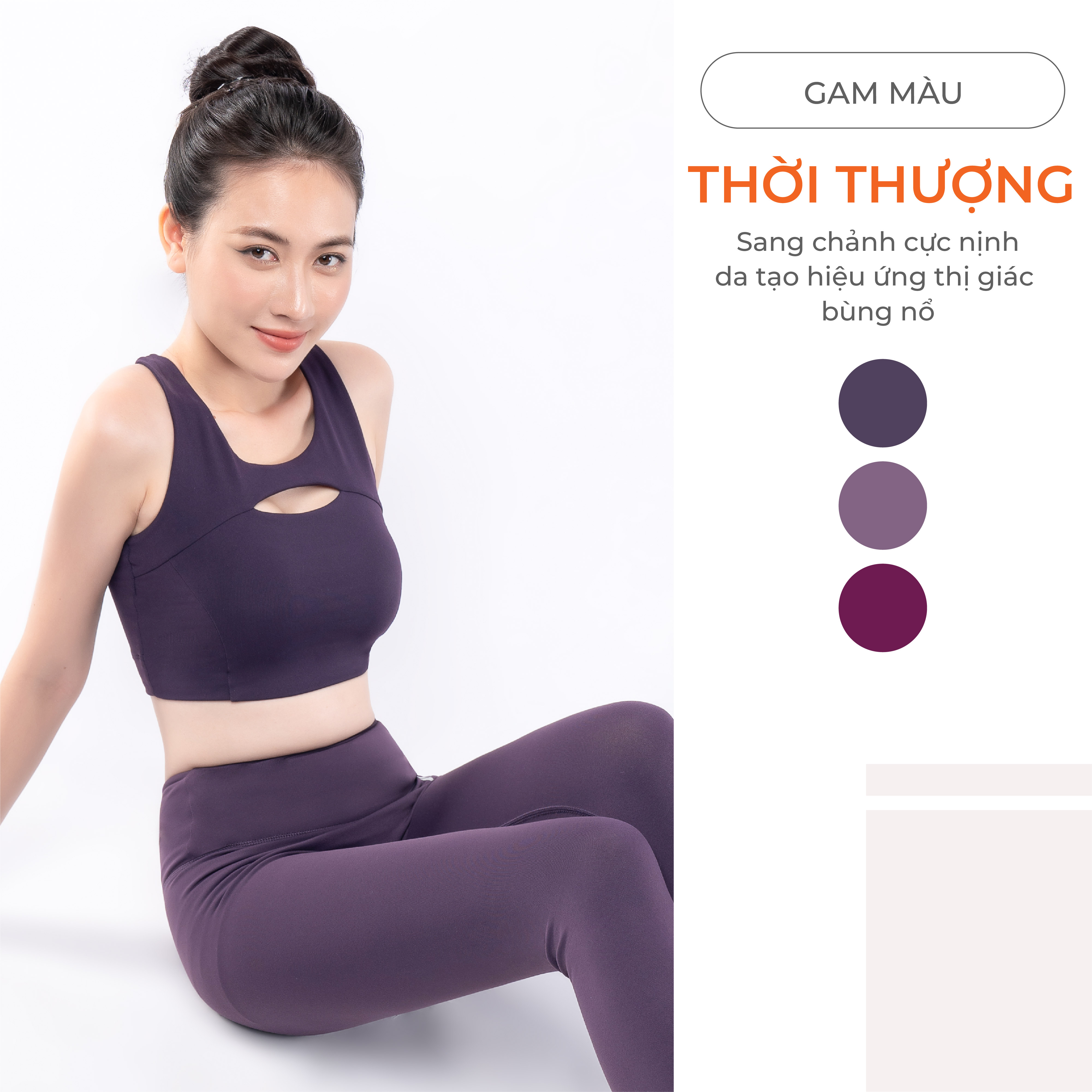 Mô tả Bộ Tập Yoga Nữ LV24N01F506 Áo Bra Đệm Rời & Quần Legging Cạp Cao Co Giãn, Elaine Bộ Tập Gym Nữ - 9
