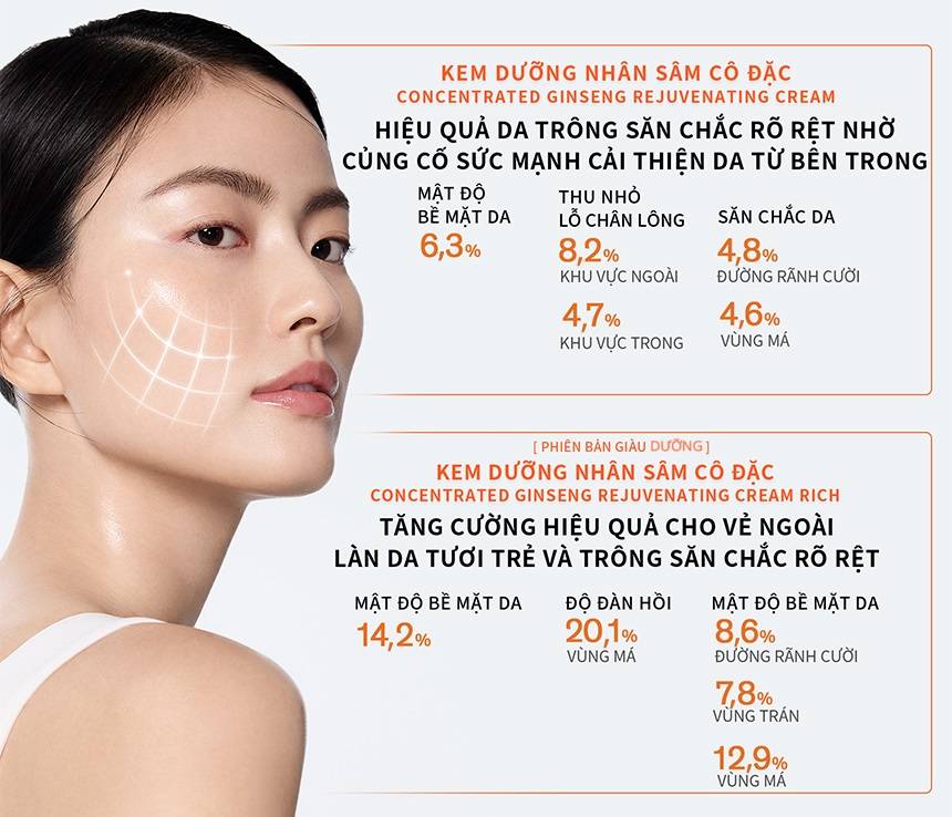 Mô tả Kem Dưỡng Nhân Sâm Cô Đặc Dưỡng Da Săn Chắc Concentrated Ginseng Rejuvenating Cream 30ml - 2