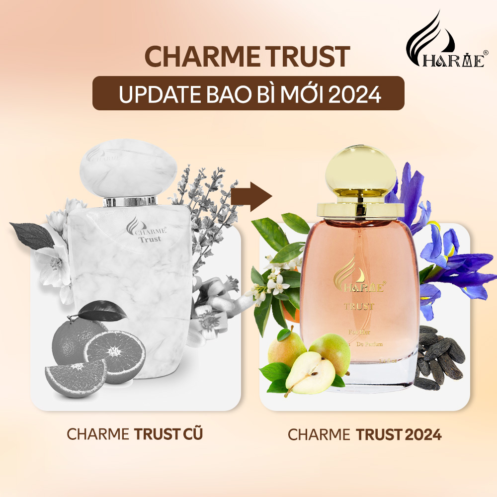 Mô tả Nước Hoa Nữ CHARME TRUST 100ml BẢN MỚI 2024, Hương Hoa Cỏ Trái Cây, Tươi Mát, Lưu Hương Lâu - 1