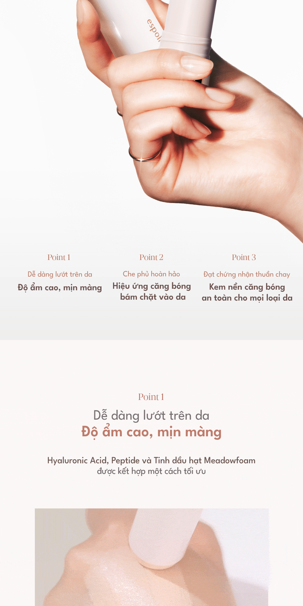 Mô tả Kem Nền Dạng Thỏi Espoir Be Glow Stick Foundation SPF50+ PA++++ 11gr - 5