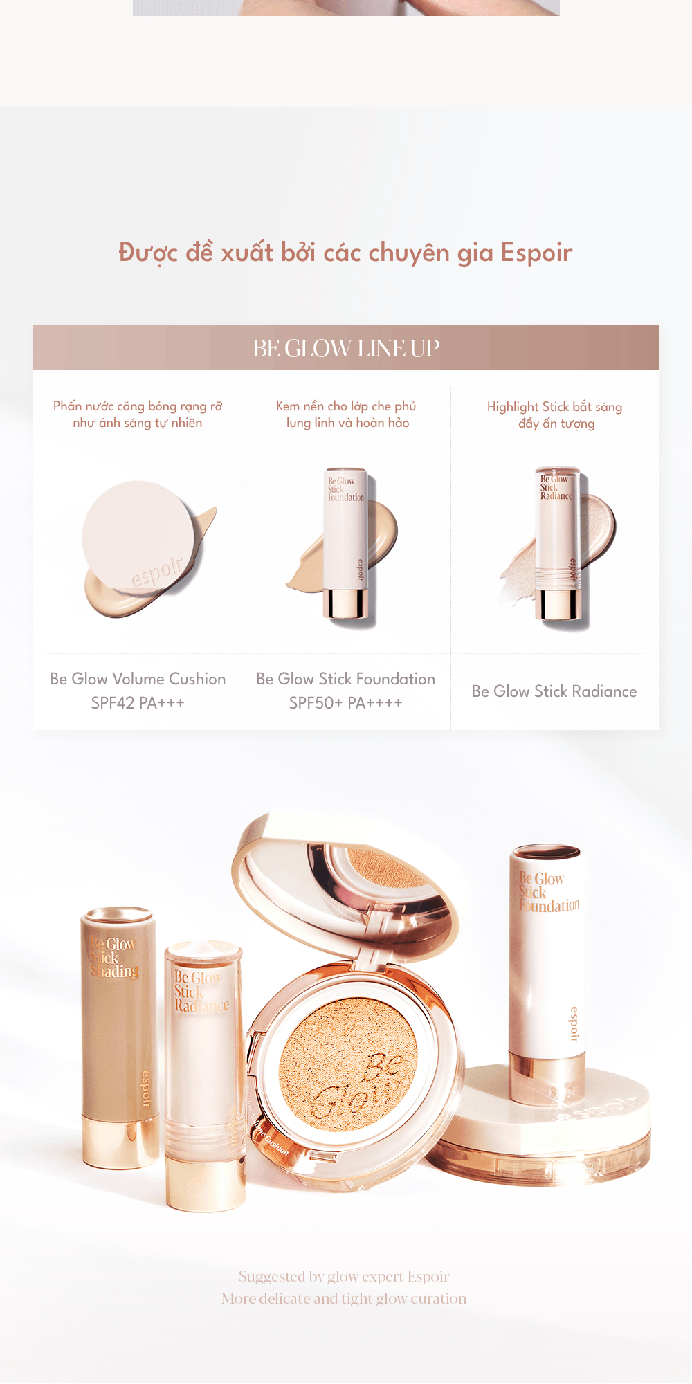 Mô tả Kem Nền Dạng Thỏi Espoir Be Glow Stick Foundation SPF50+ PA++++ 11gr - 12