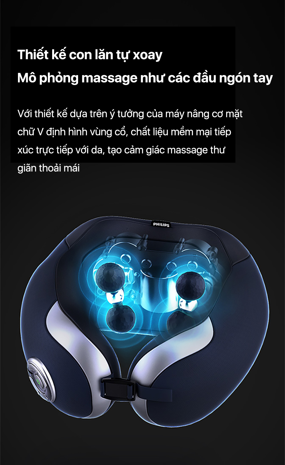 Máy Massage Cổ Vai Gáy PHILIPS 3502 - Các tính năng