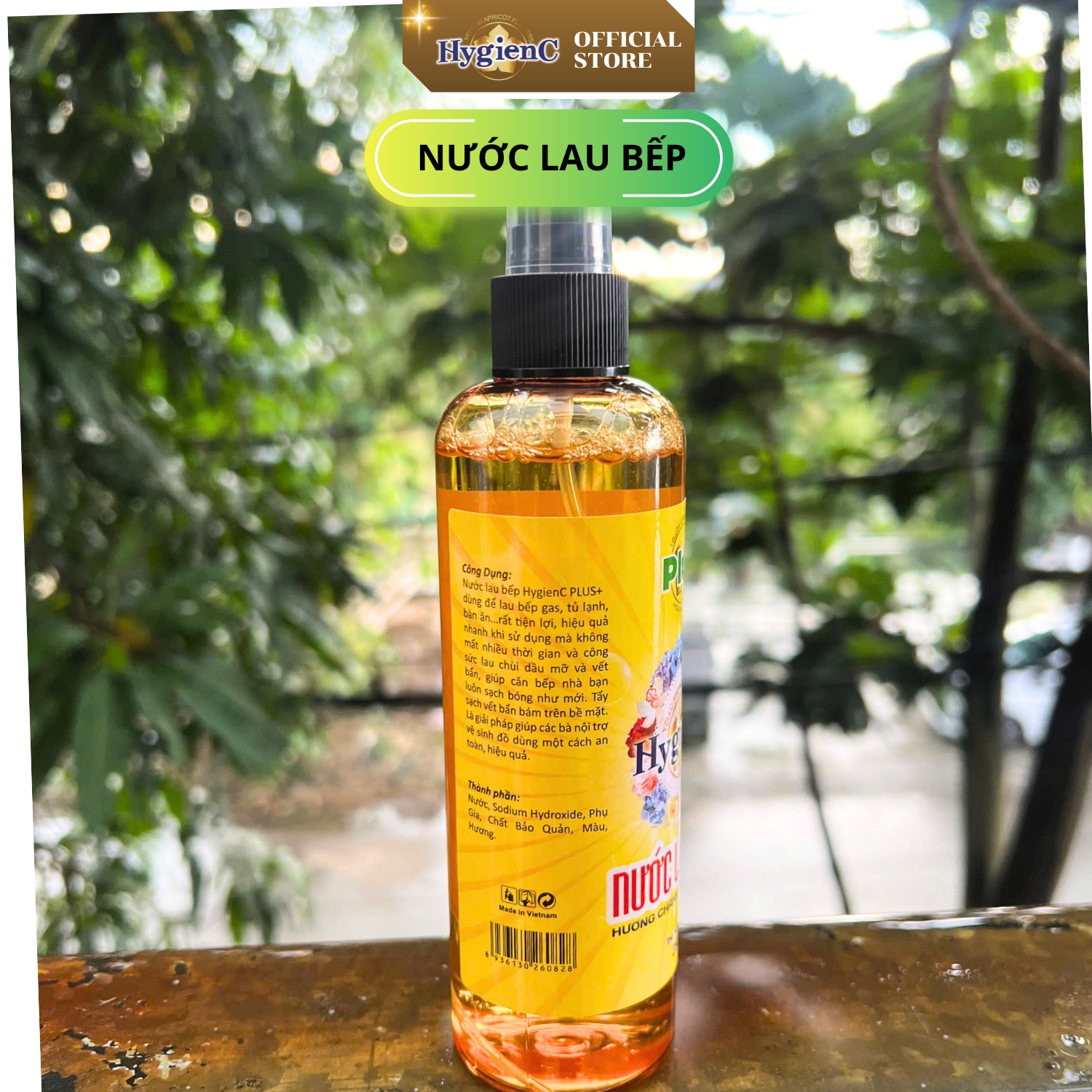 Mô tả Nước lau bếp HygienC Plus dung tích 250ml - NLB1 - 3