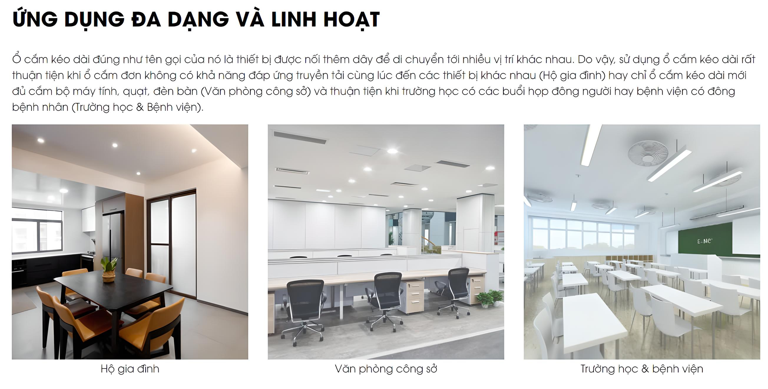 Mô tả Ổ cắm đa năng kéo dài nhiều ổ dây 2M và 5M Rạng Đông - Model: OC06.V2 6C/2M/10A - 4