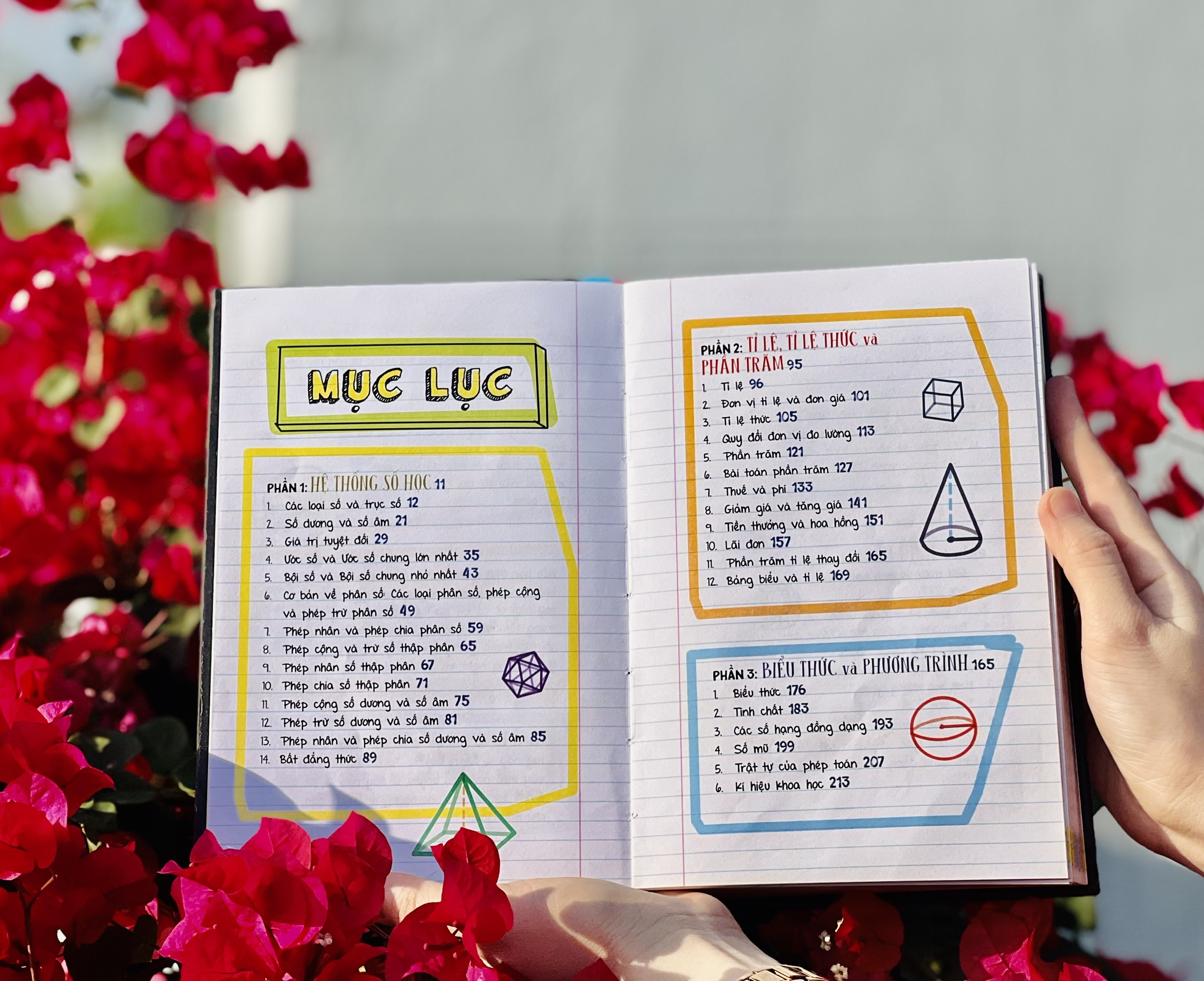 Mô tả Sách Sổ tay toán học Sách toán lớp 4 đến lớp 9 bìa cứng 528 trang - Á Châu Books - 1