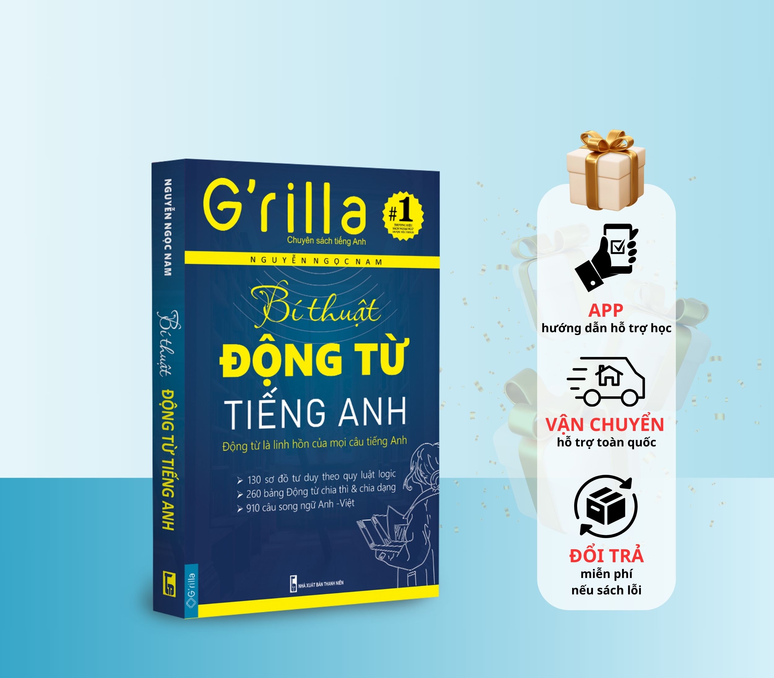 Mô tả Sách - Bí thuật Động từ tiếng Anh GRILLA, kèm App học miễn phí - 1
