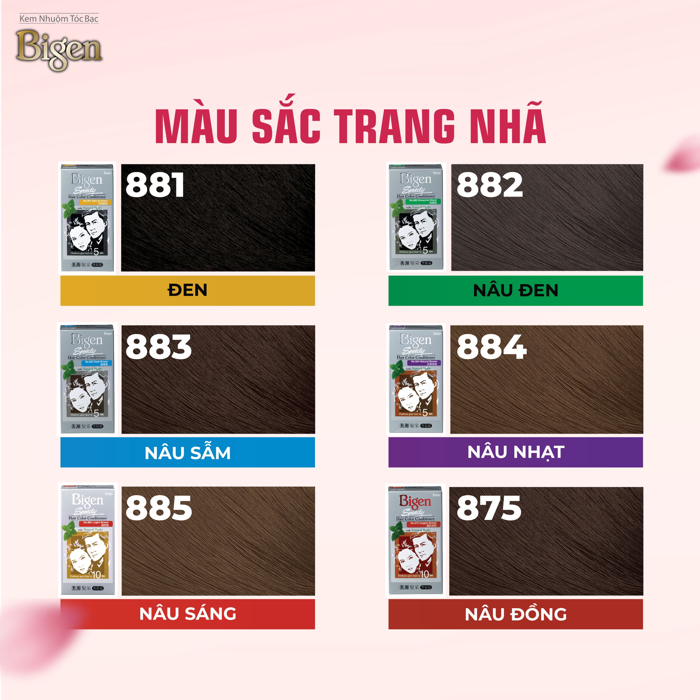 Mô tả Thuốc Nhuộm Tóc Phủ Bạc Dạng Kem Bigen Speedy - Bigen Xám Bền Màu, Phủ Bạc Thảo Dược Hoàn Hảo Dưỡng Tóc Mềm Mượt 80ml - 5
