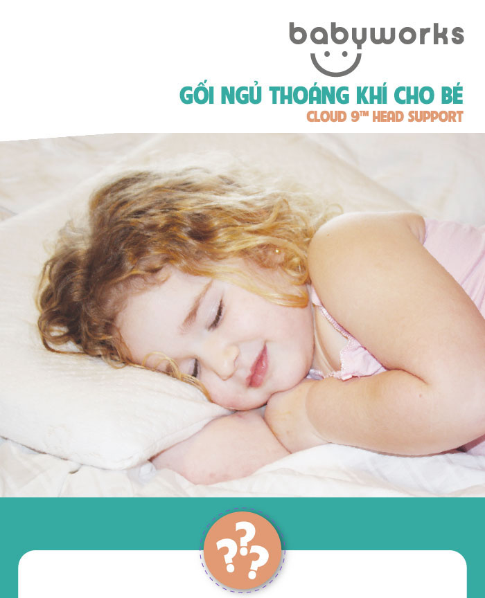 Mô tả Babyworks Gối ngủ thoáng khí mềm mại, đàn hồi, nâng đỡ đầu và giúp bé ngủ ngon - 1