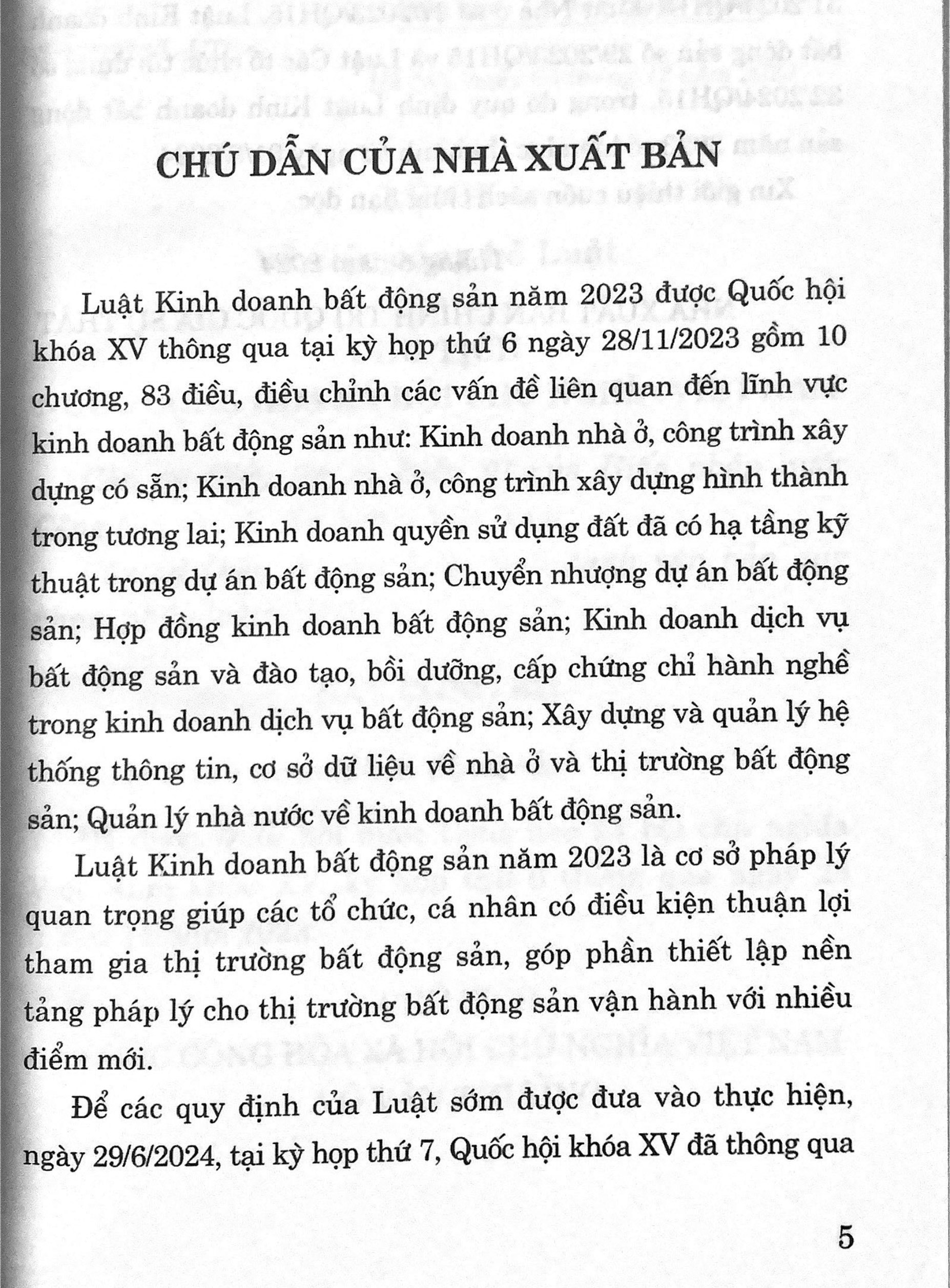 Mô tả Sách- Luật Kinh Doanh Bất Động Sản năm 2023 (Sửa đổi, bổ sung năm 2024) - 1
