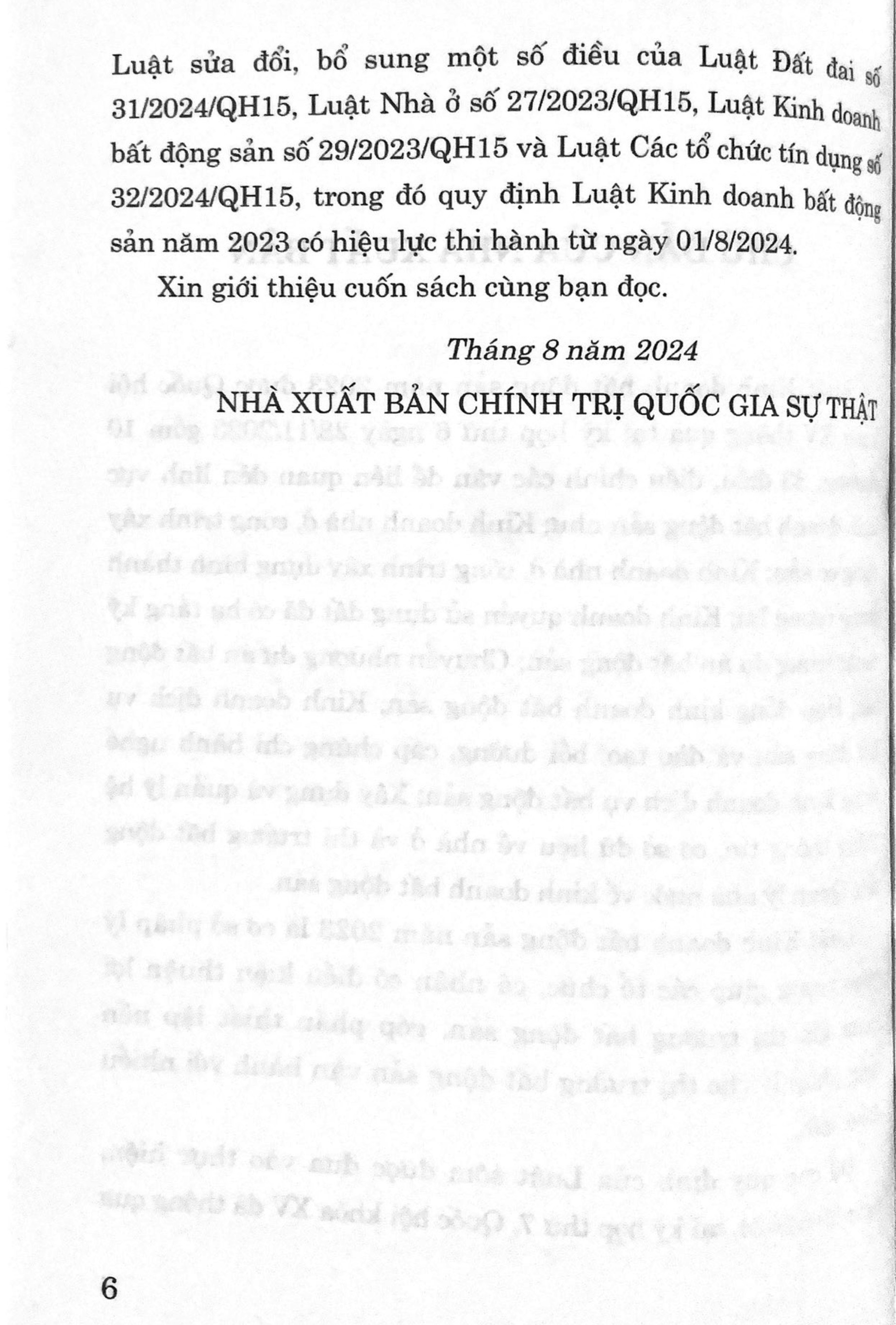 Mô tả Sách- Luật Kinh Doanh Bất Động Sản năm 2023 (Sửa đổi, bổ sung năm 2024) - 2