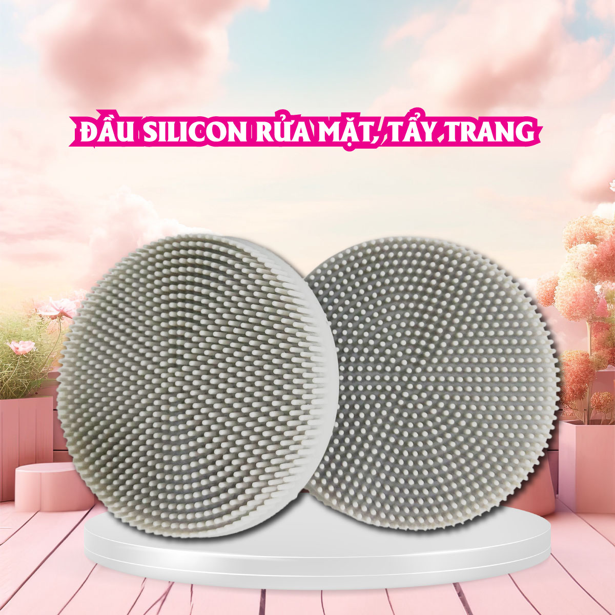 Mô tả Vòng tẩy trang và đầu silicon dùng cho Máy rửa mặt 5 trong 1 Lescolton - 2