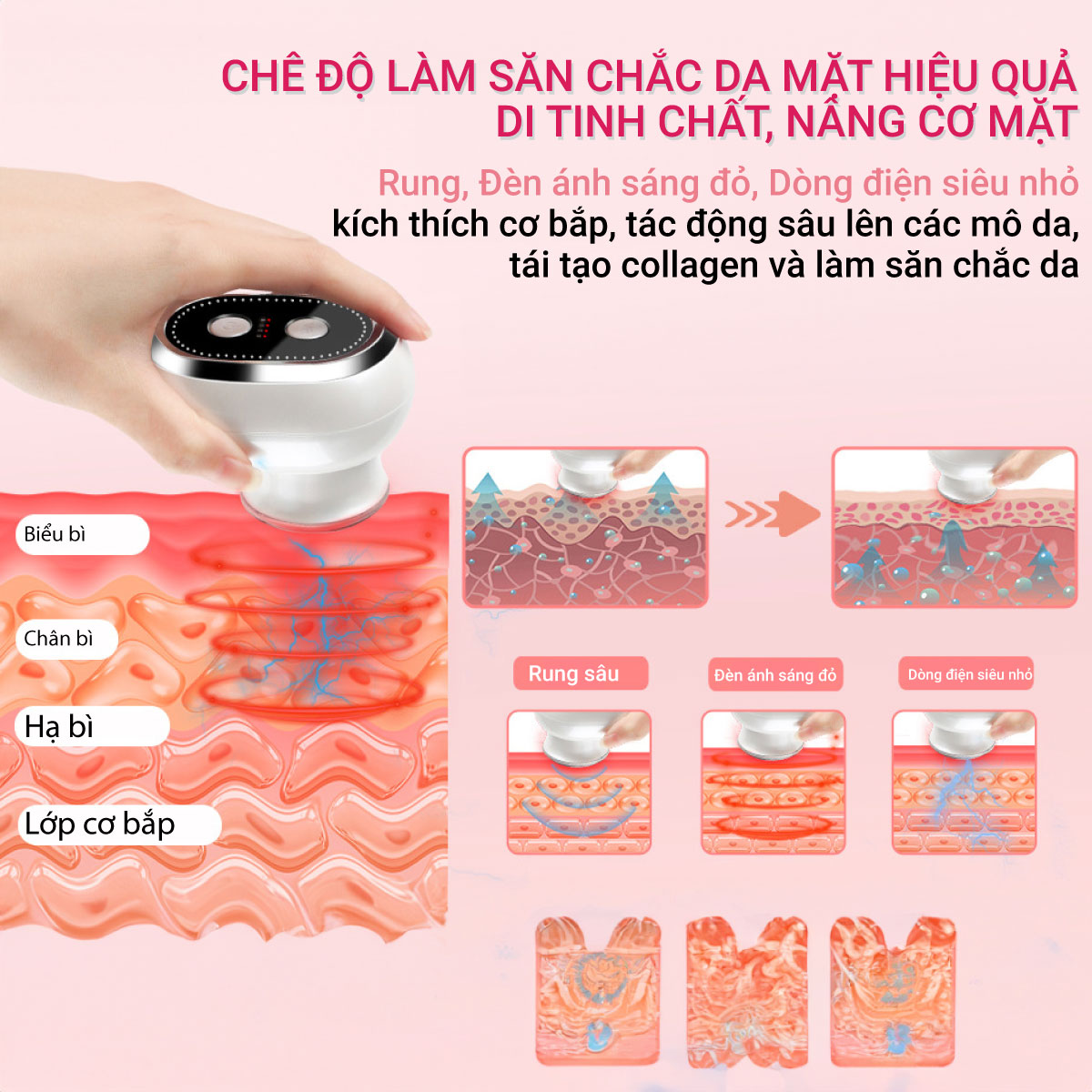 Mô tả Vòng tẩy trang và đầu silicon dùng cho Máy rửa mặt 5 trong 1 Lescolton - 3