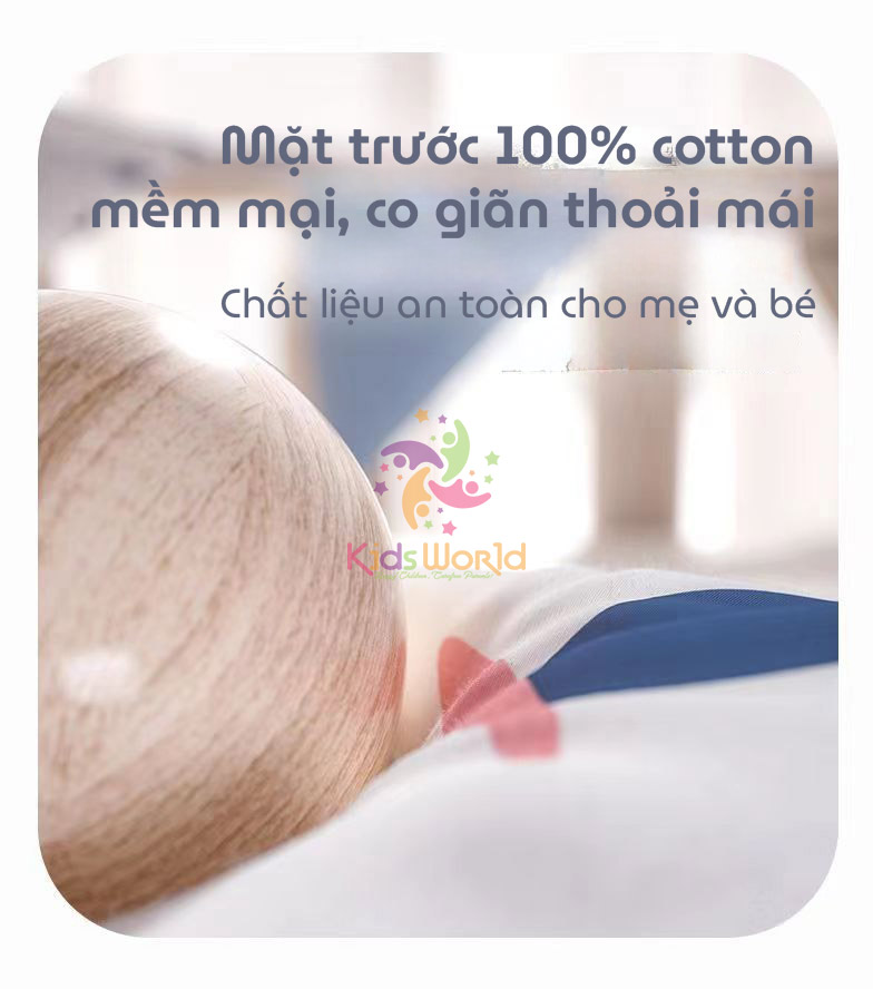 Mô tả Gối chữ U chống giật mình cho bé, có định hình chống bẹp đầu cho trẻ sơ sinh có kèm dây rút điều chỉnh vòng đầu - 3