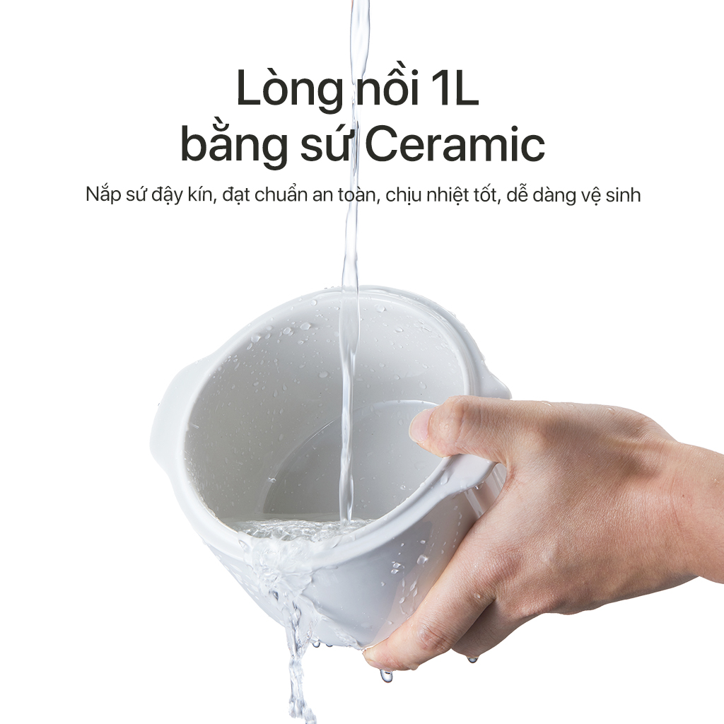 Mô tả Combo nồi nấu chậm Samono SW-SC10 và máy xay mini ăn dặm cho bé SW-MC200/MC200S - 2