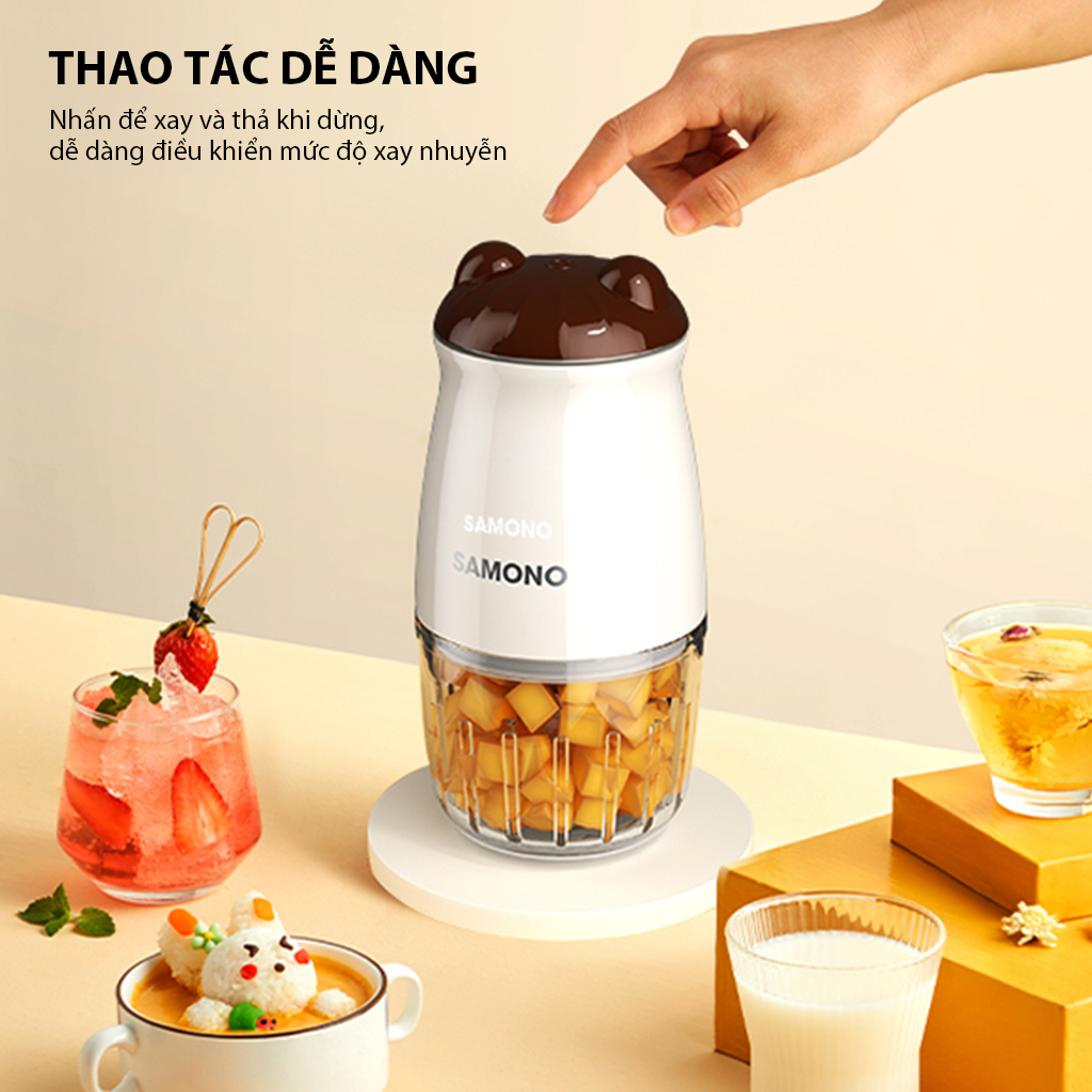 Mô tả Combo nồi nấu chậm Samono SW-SC10 và máy xay mini ăn dặm cho bé SW-MC200/MC200S - 8