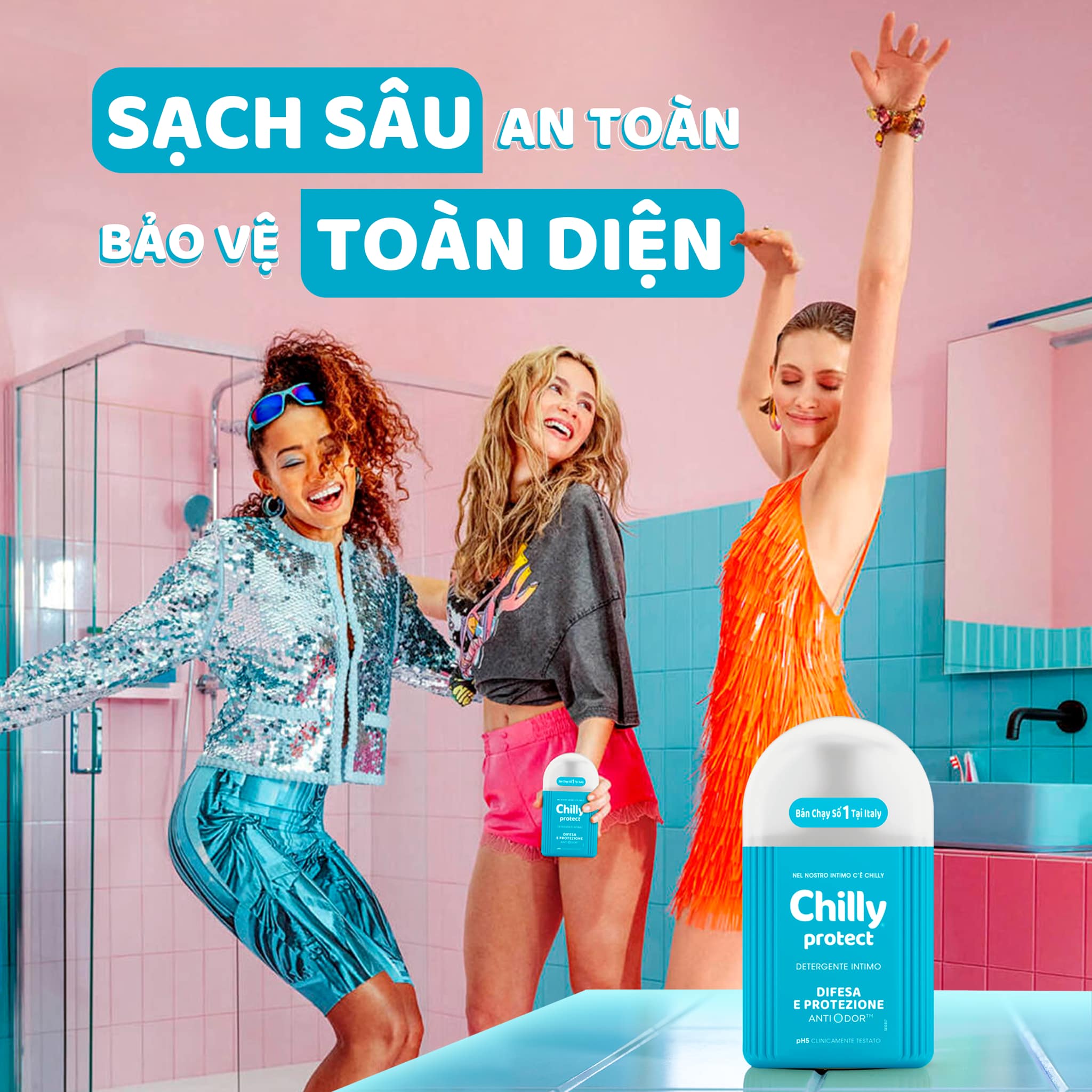 Mô tả Dung dịch vệ sinh phụ nữ Chilly làm sạch và dưỡng ẩm, chiết xuất bạc hà 200ml - 4
