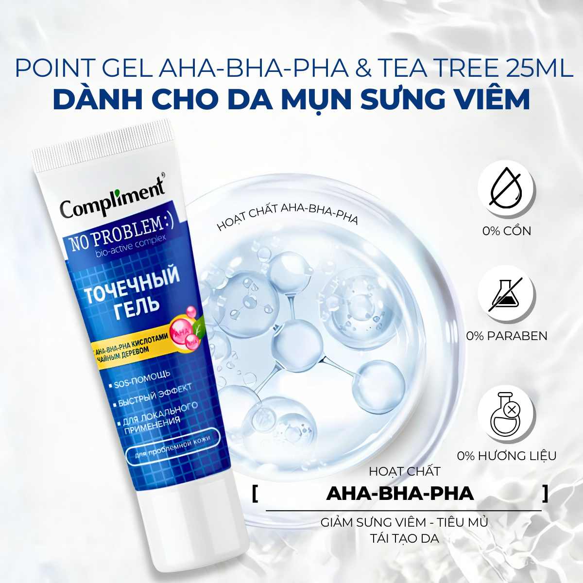 Mô tả Gel Chấm Mụn Compliment - Sạch Mụn, Giảm Thâm, Kiềm Dầu 25ml - 4