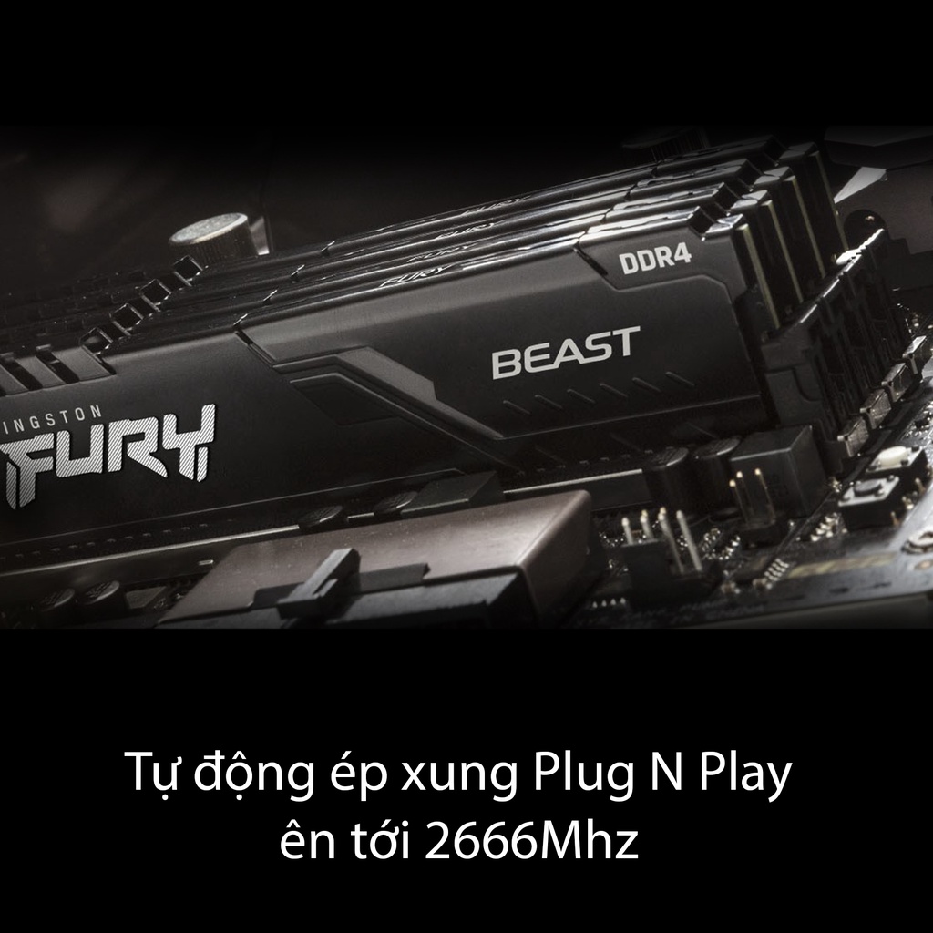 Mô tả RAM Desktop Kingston Fury Beast DDR4 Bus 3200Mhz (KF432C16BB/8) | Bảo hành trọn đời - 4