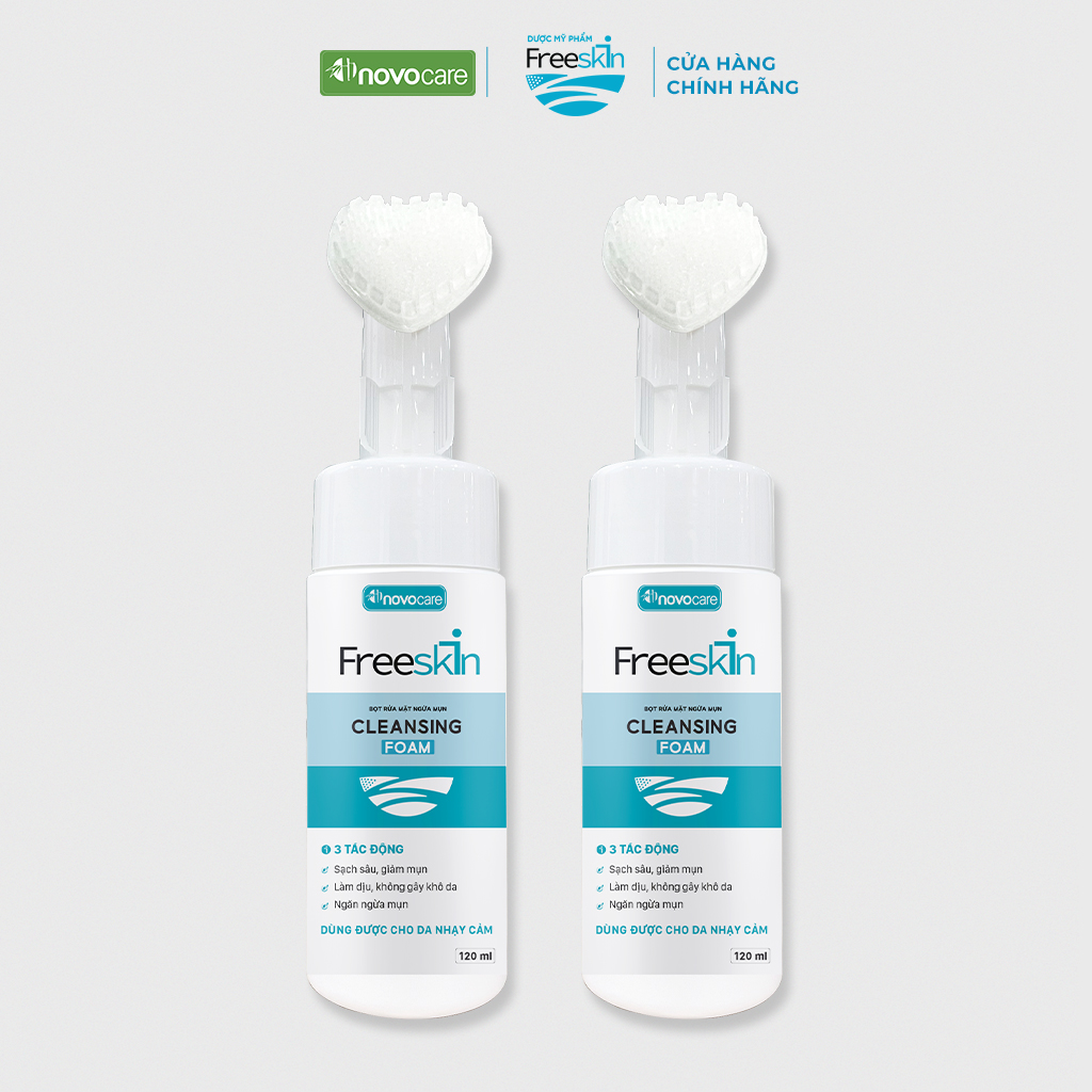 Mô tả Set 2 Bọt rửa mặt ngừa mụn Freeskin Cleansing Foam chuyên dùng cho da dầu, da mụn - 1