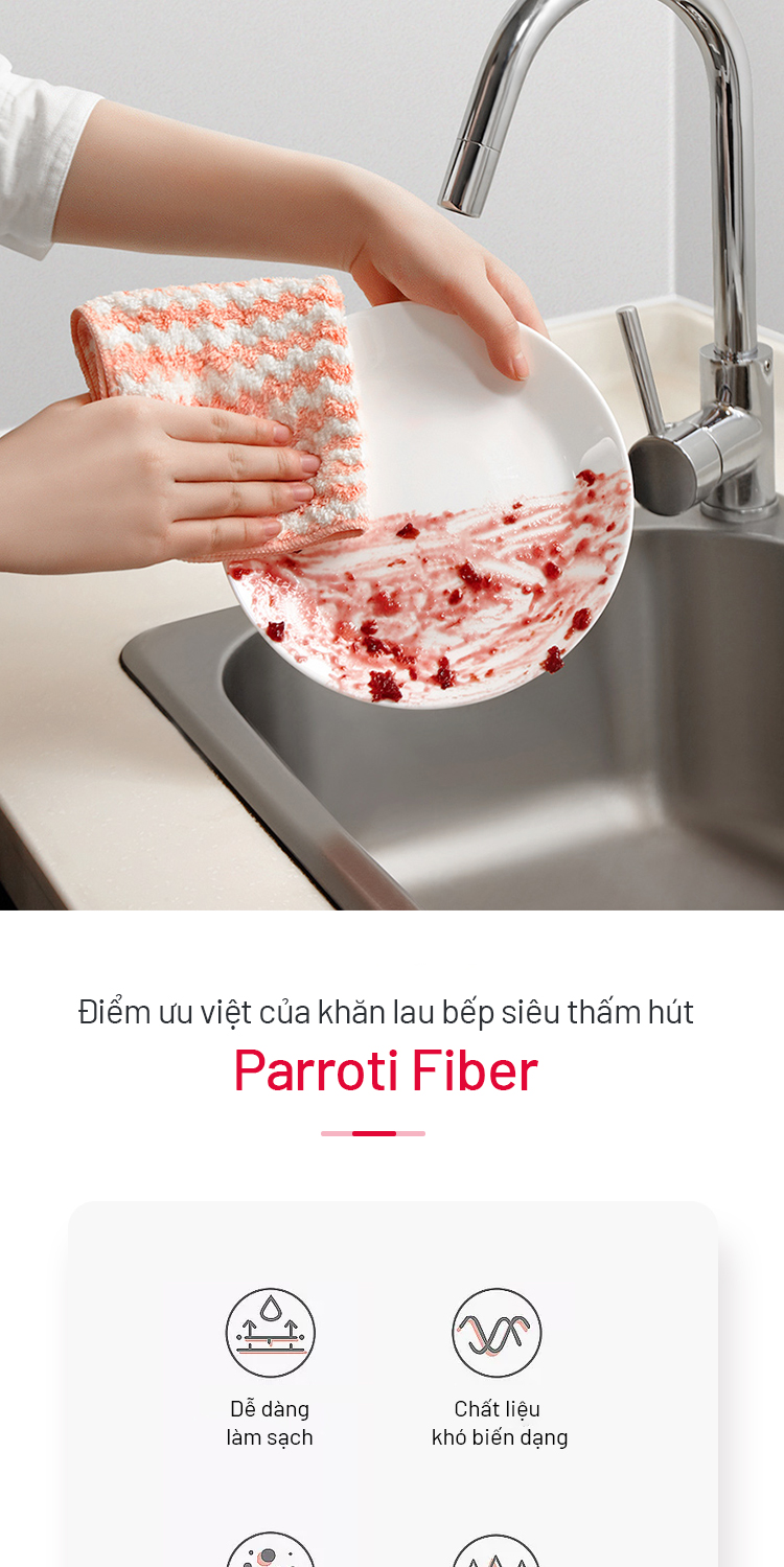 Kích thước khăn Parroti Fiber