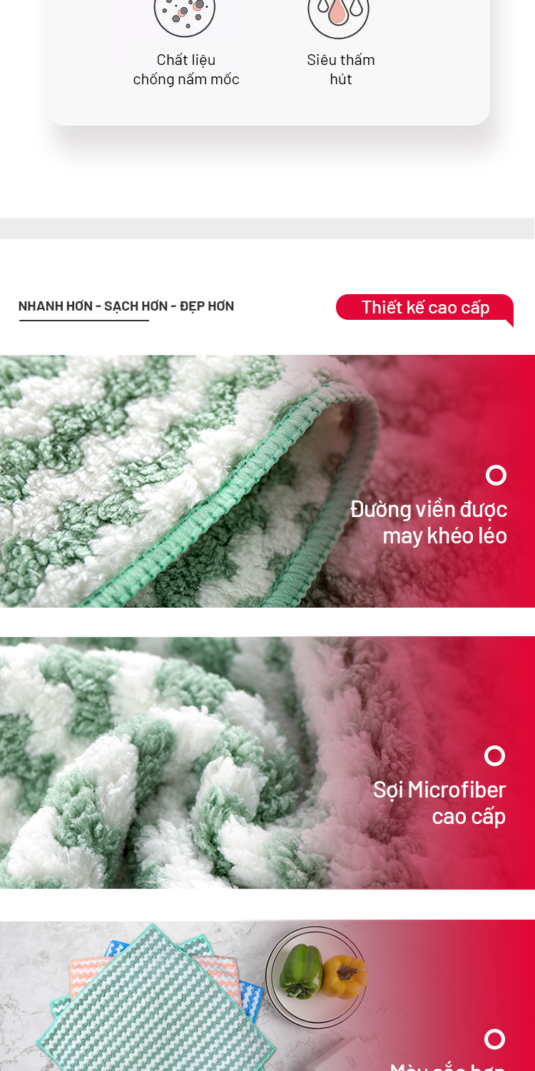 Khăn Parroti Fiber nhiều màu sắc
