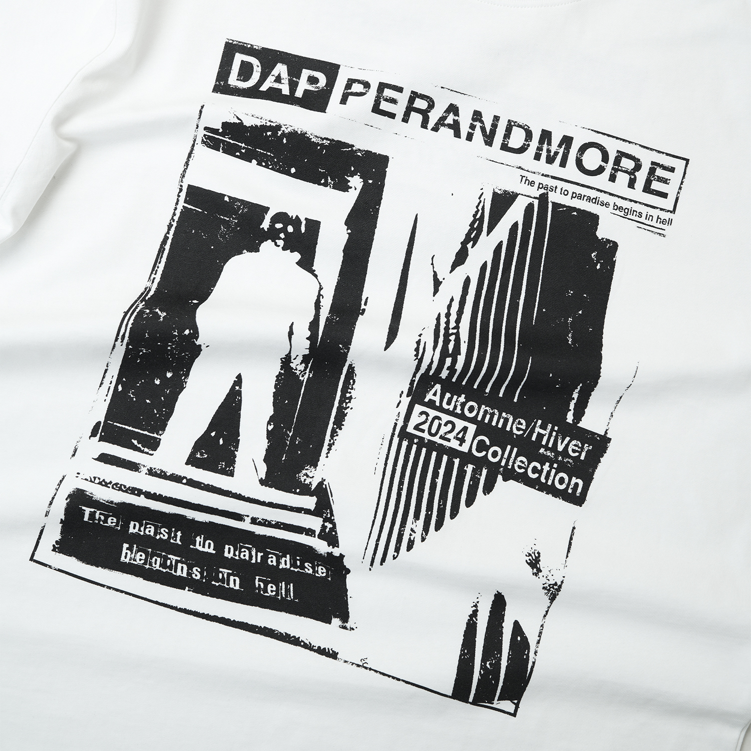 Mô tả Áo Thun Unisex DAPPERANDMORE Paradise Form Rộng Oversize 100% Cotton 250GSM - White - 2