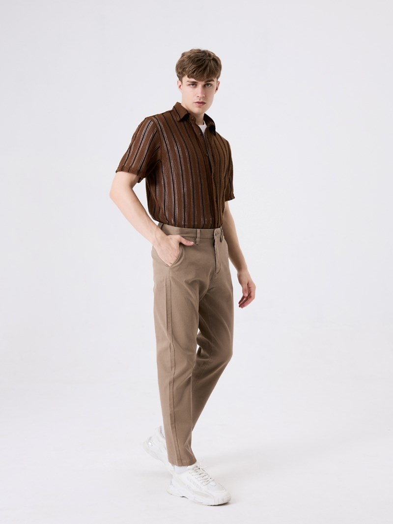 Mô tả Quần Dài Kaki Trơn Nam Lưng Gài Ống Đứng Thời Trang Thương Hiệu Y2010 No Style M115 Vol 24 23649 |YaMe| - 2