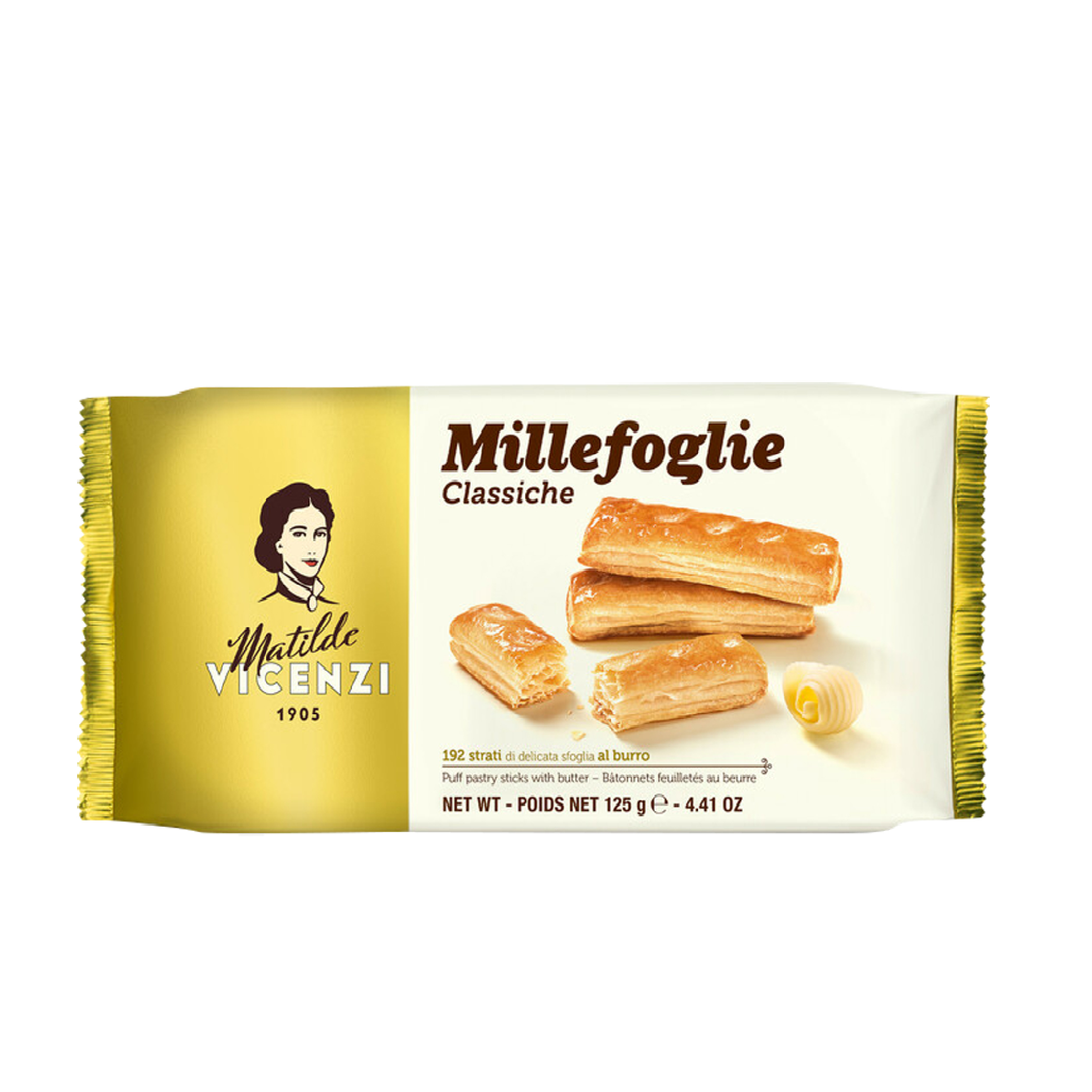 Mô tả Bánh ngàn lớp que vị bơ Classiche Matilde Vicenzi Ý 125g - 1