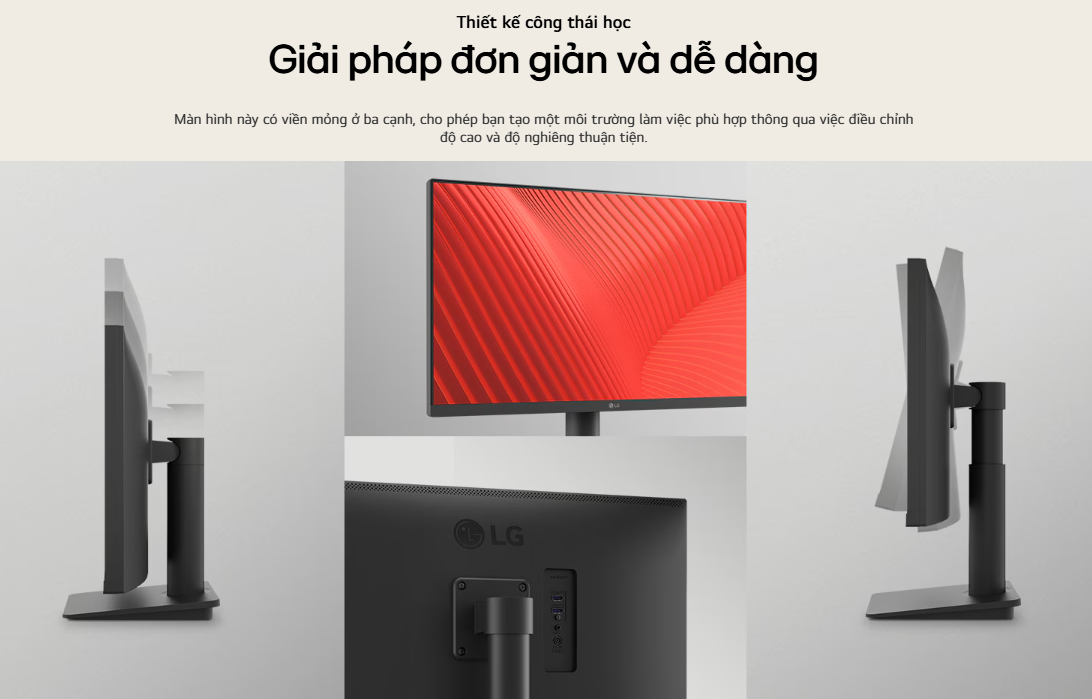 Mô tả Màn hình LG IPS 24.5''Full HD 100Hz 25MS550-B thiết kế 3 cạnh không viền - 5
