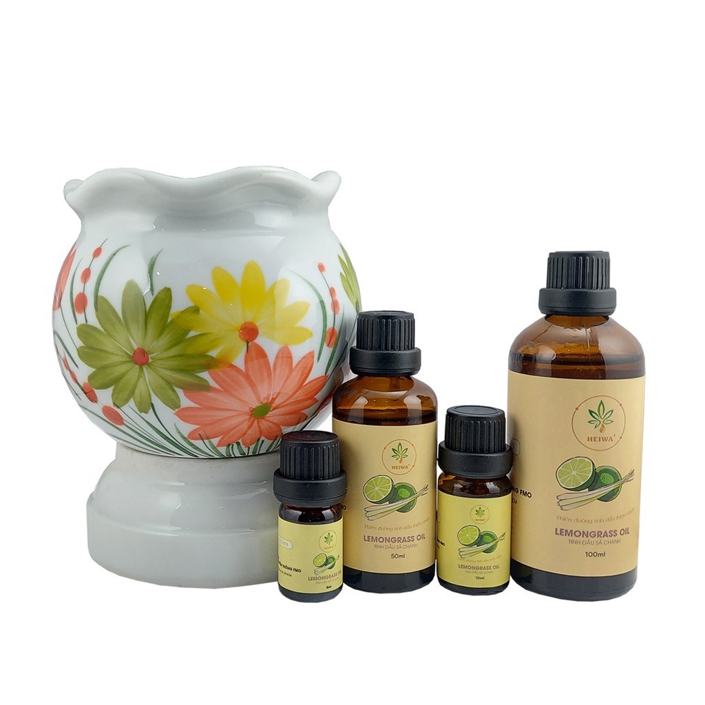Mô tả Tinh dầu Sả chanh thương hiệu HEIWA nhập khẩu Ấn Độ có giấy kiểm định, dung tích 100ml - 1