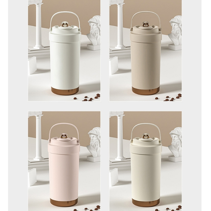 Mô tả Ly giữ nhiệt Levika  inox 316 lõi tráng sứ, cốc giữ nhiệt 500ml cao cấp có ống hút - 2