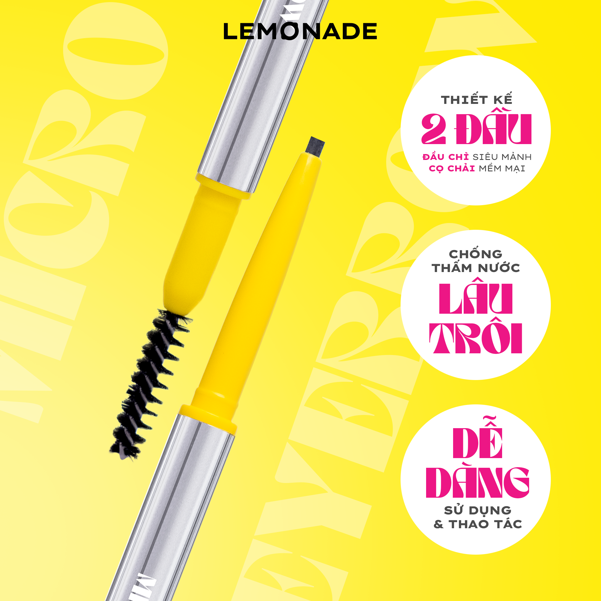 Mô tả Chì kẻ mày siêu mảnh lâu trôi Lemonade Micro Eyebrow 0,1g - 2