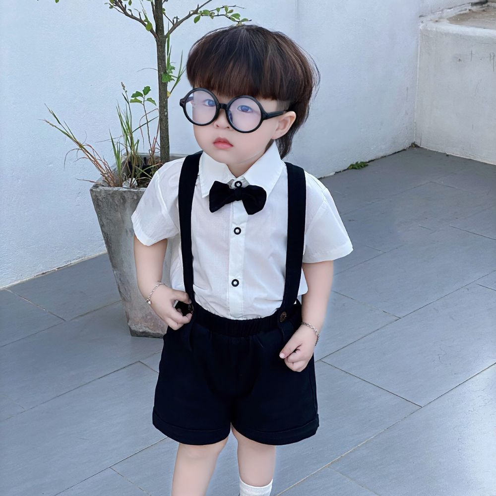 Mô tả Set Công Tử Thôi Nôi Fbaby Đi Chơi Dự Tiệc  Aó Chất Liệu Thô Đũi Phối Quần Kaki Cho Bé Trai 6-17kg - 2