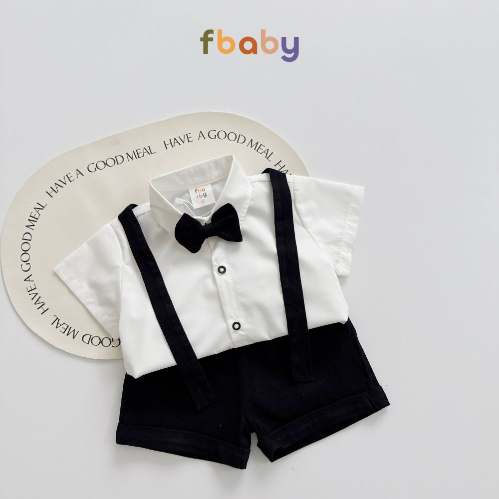 Mô tả Set Công Tử Thôi Nôi Fbaby Đi Chơi Dự Tiệc  Aó Chất Liệu Thô Đũi Phối Quần Kaki Cho Bé Trai 6-17kg - 5