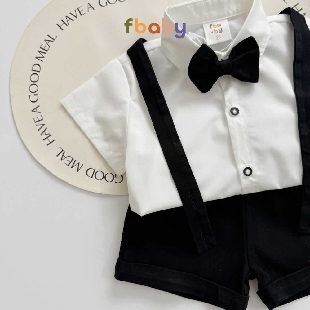 Mô tả Set Công Tử Thôi Nôi Fbaby Đi Chơi Dự Tiệc  Aó Chất Liệu Thô Đũi Phối Quần Kaki Cho Bé Trai 6-17kg - 6