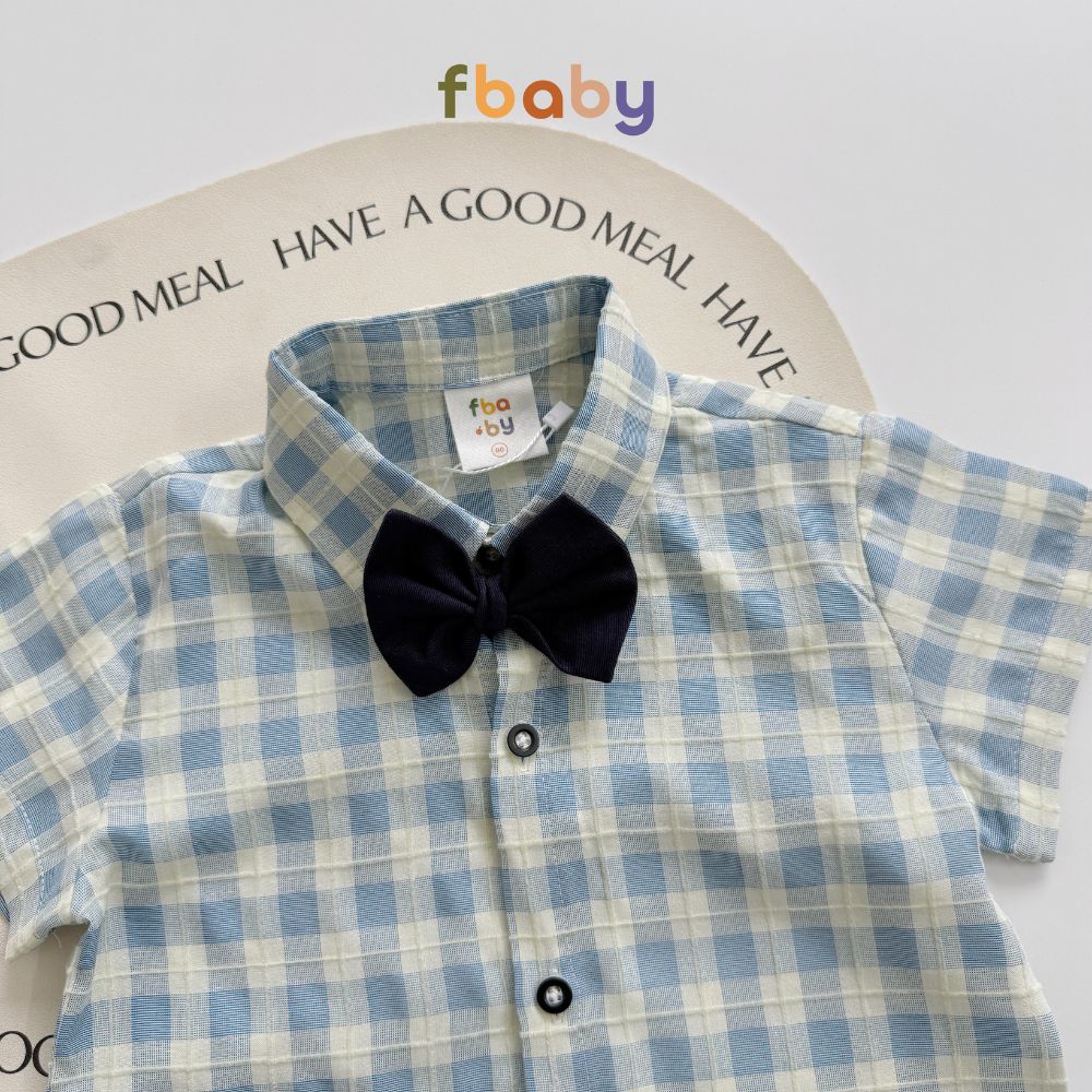 Mô tả Set Công Tử Fbaby Thôi Nôi Đi Chơi Dự Tiệc Gồm 4 Chi Tiết Aó Chất Liệu Thô Đũi Phối Quần Kaki Cho Bé Trai 6-16kg - 7