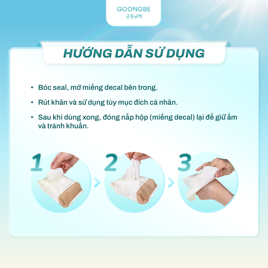 Mô tả Khăn Ướt Cho Bé Sơ Sinh GOONGBE Primmune Soft Wipes - 3