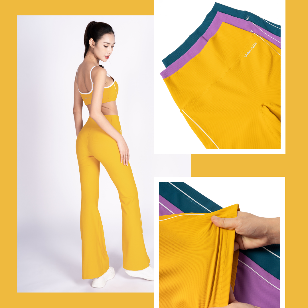 Mô tả Bộ Tập Yoga Gym Nữ Livan Sport LV24N01F504 LUXURY Áo Bra Đệm Rời & Quần Legging Ống Loe, Bộ Tập Yoga Nữ Cao Cấp - 10