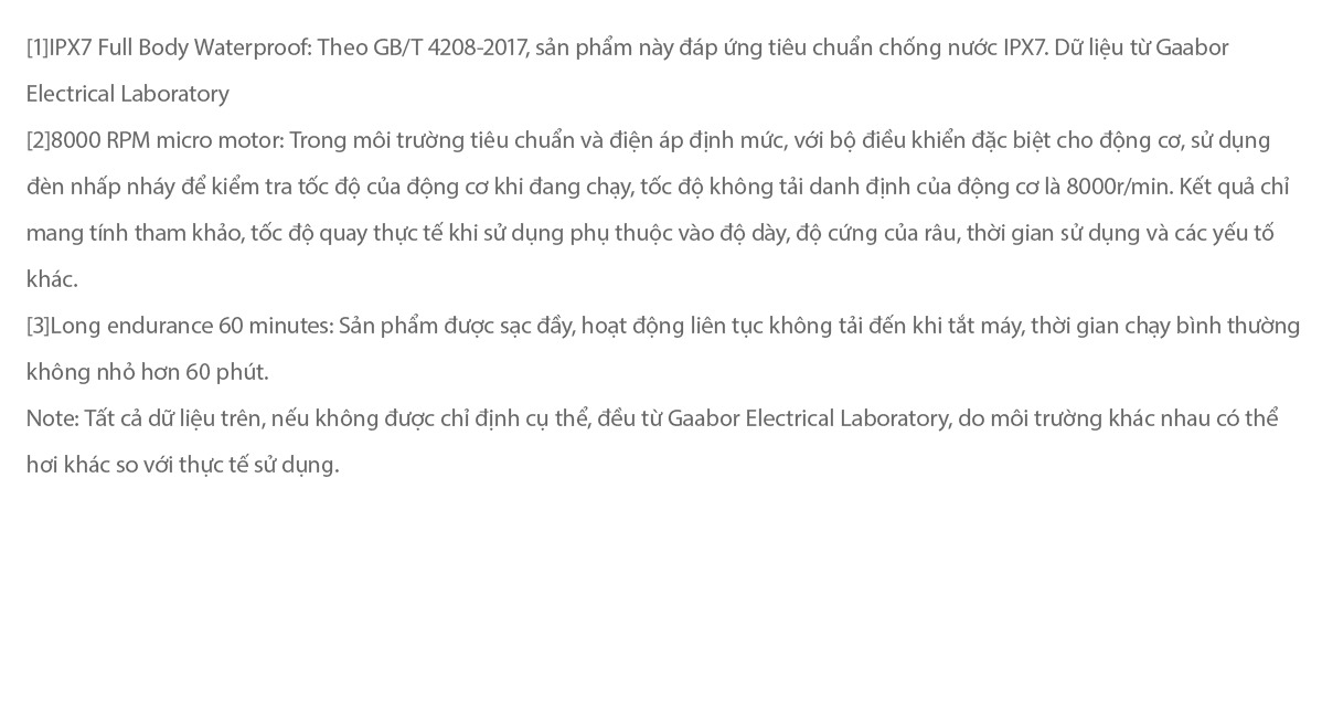 Mô tả Máy cạo râu thông minh Gaabor ER-T01 đầu cạo 3D ôm vòng, chống nước IPX7 nhỏ gọn dễ dàng mang đi - 9