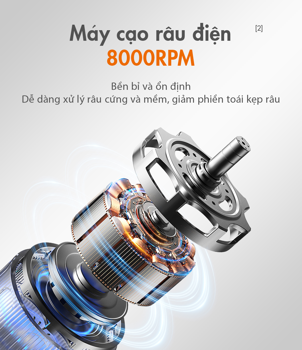 Mô tả Máy cạo râu thông minh Gaabor ER-T01 đầu cạo 3D ôm vòng, chống nước IPX7 nhỏ gọn dễ dàng mang đi - 10